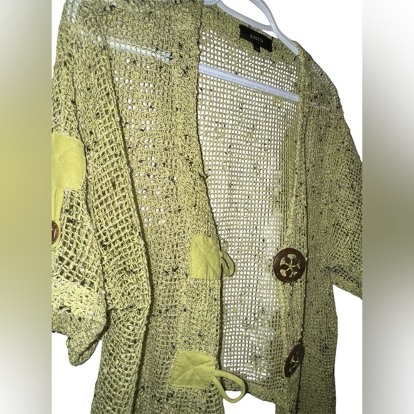 vintage green cardigan/coverup - Picture 2 of 2